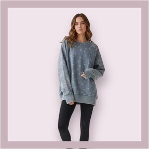 Aerie Floral Bandana Crewneck Oversized Sweatshirt